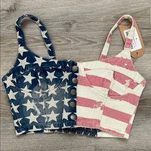American flag bralette top